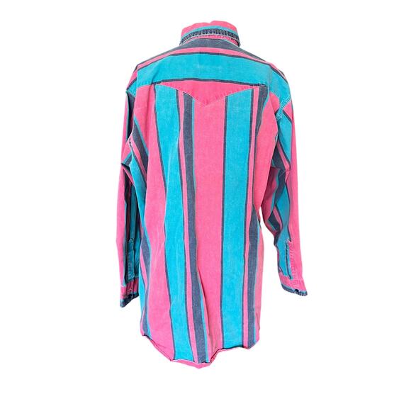 Wrang Vintage Brushhopper In Pink/Blue size 17.5-35, Pre-Loved Country Cowboy - Picture 3 of 11